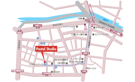 スタジオへのアクセスマップ